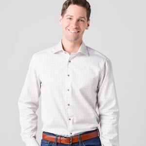 NWT Stenstroms Twofold Super Cotton Button-Down Dress Shirt - Size 42 Large